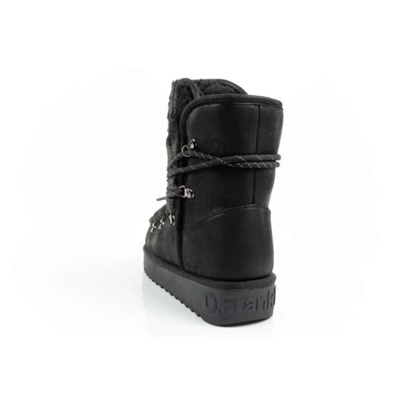 D.Franklin women's winter snow boots, fashionable fur lining, black D.Franklin