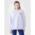 Women's oversize sweatshirt with hood, unzipped, 4F 4FWSS25TSWSF1578-34S *Kategoria tymczasowa Your Sports Performance