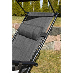 FOLDABLE GARDEN DECK CHAIR WITH CANOPY 173X52/65X110CM GRAY Home and Garden/Garden Your Sports Performance