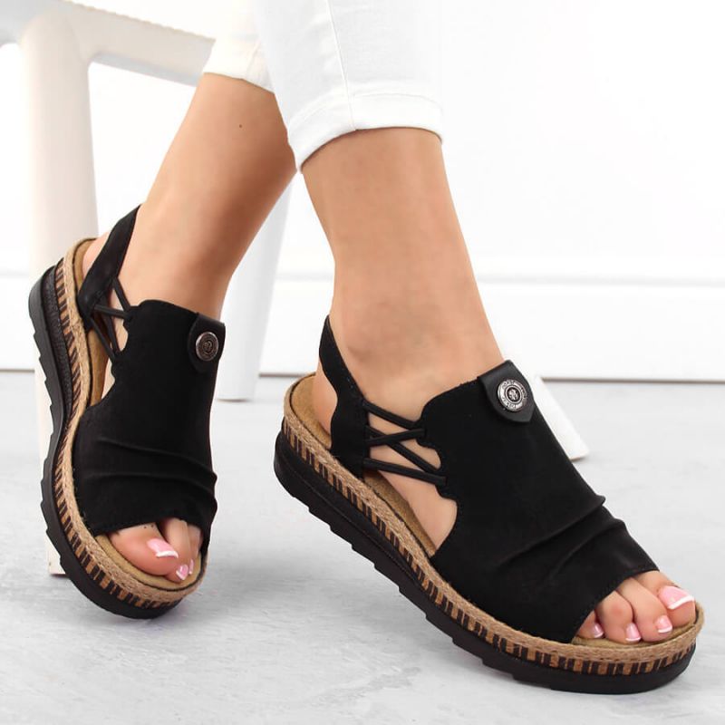 Comfortable Rieker W RKR677 black sandals Footwear/Lifestyle/Rieker Your Sports Performance
