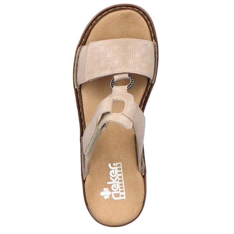 Comfortable Rieker W RKR681 beige flip-flops Footwear/Lifestyle/Rieker Your Sports Performance