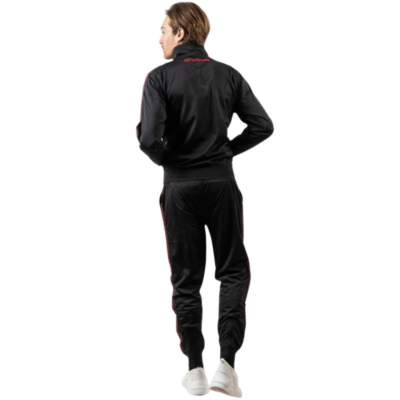 Givova Tuta Visa Black TR018 1012B tracksuit Clothing/Football/Mężczyźni/Givova Givova