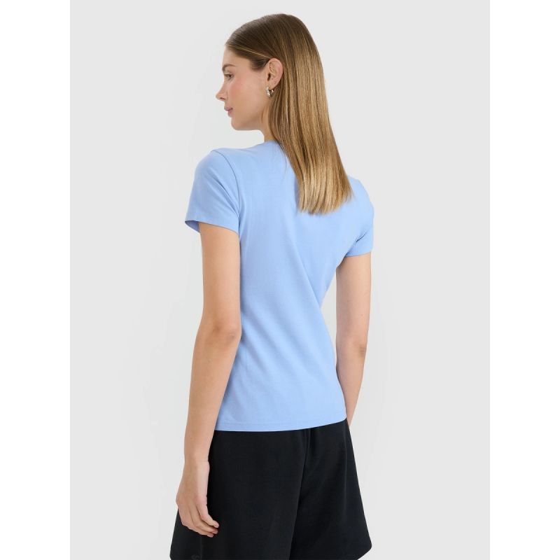 Slim T-shirt with print for women 4F 4FWMM00TTSHF2674-32S 4f