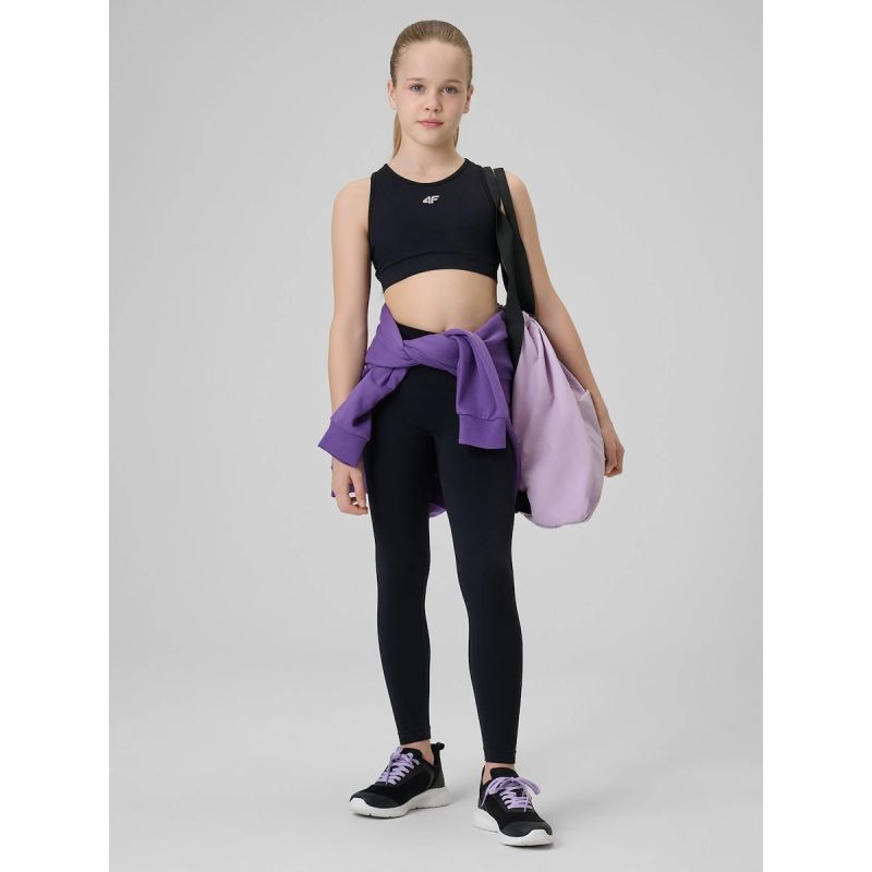 Girls' seamless sports leggings 4F 4FJRSS26TFTIF518-20S