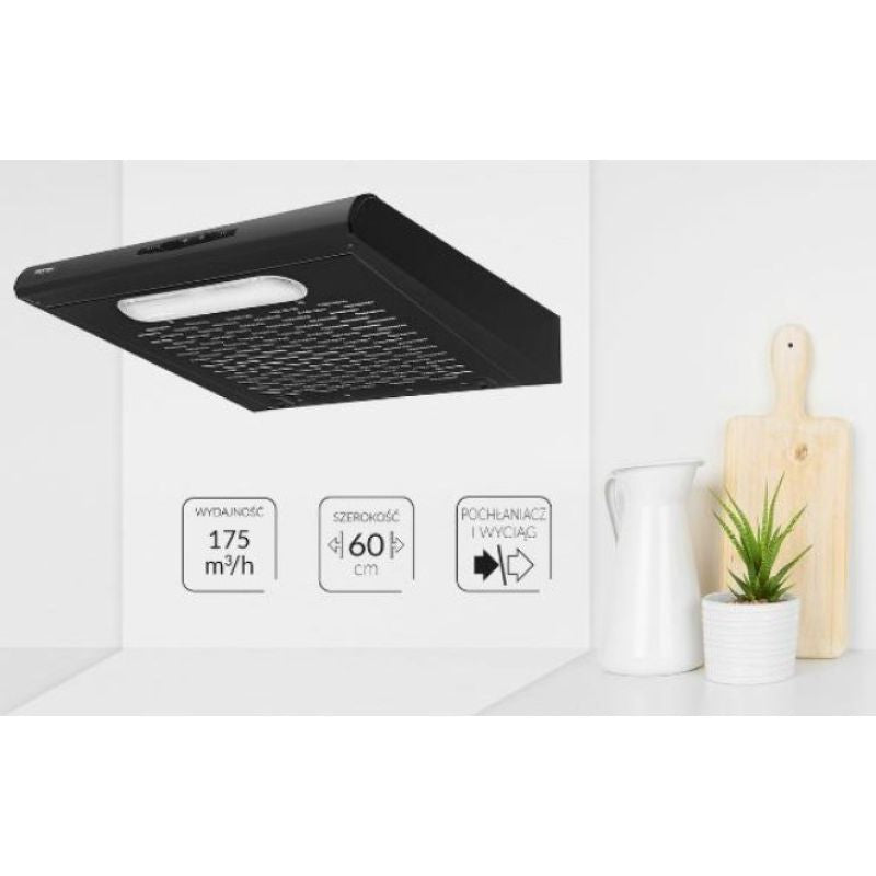 Under-cabinet hood MPM-61-PX-73 black 60 cm AGD - Produkty/Okapy kuchenne Your Sports Performance
