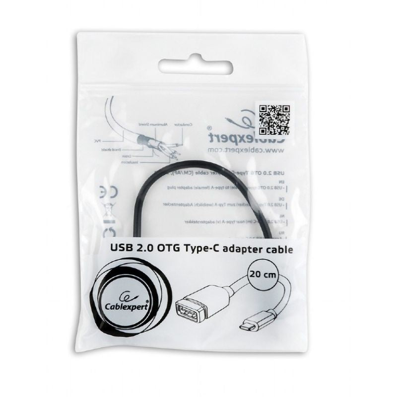 GEMBIRD A-OTG-CMAF2-01 cable (USB type CM - USB 2.0 F; 0.20m; black) In preparation Your Sports Performance