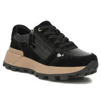 Women's patent leather wedge sneakers, black Filippo DP7988
