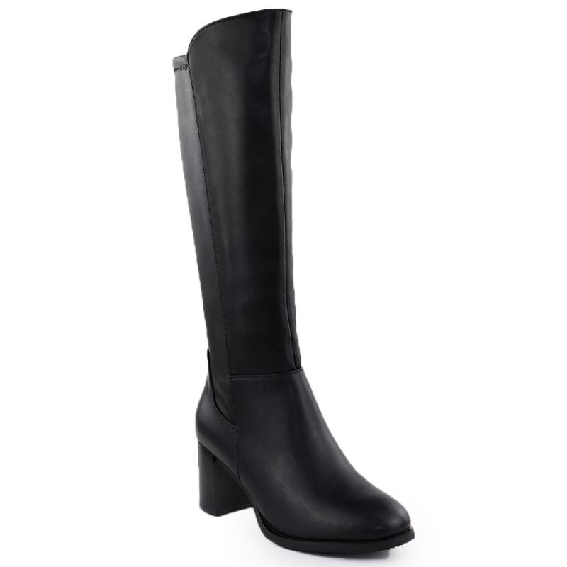 Black Sergio Leone KZ25224-S women's leather high-heeled boots Footwear Your Sports Performance
