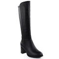 Black Sergio Leone KZ25224-S women's leather high-heeled boots Footwear Your Sports Performance
