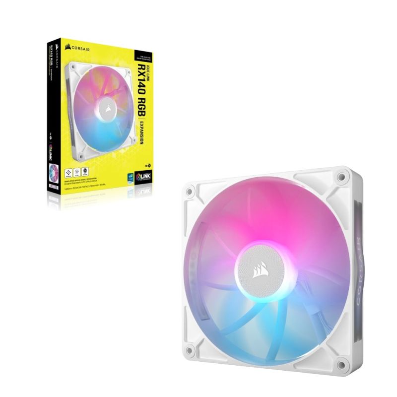 Corsair iCUE LINK RX140 RGB Fan 14cm White 1pc. Chłodzenie/Chłodzenie - wentylatory Your Sports Performance