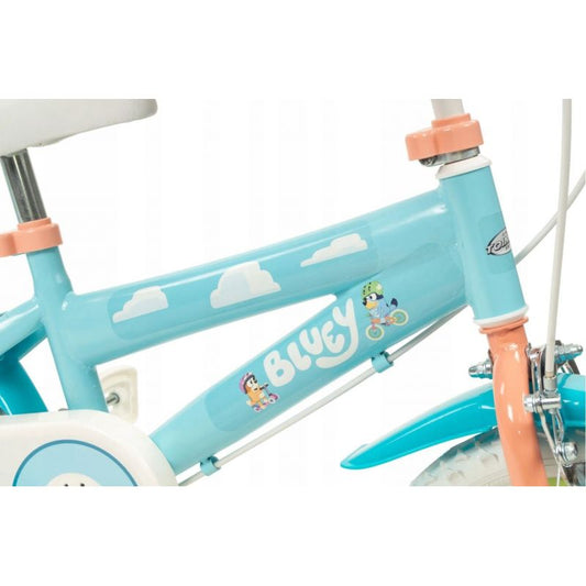 TOIMSA Bluey 12" Children's Bicycle Blue and Lime (Gry i zabawki) Sport i rekreacja/Rowery dziecięce Your Sports Performance