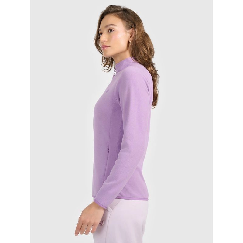 Women’s Slim-Fit Fleece Jacket with Stand-Up Collar 4F 4FRAW25TFLEF496-52S