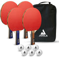 JOOLA FAMILY TABLE TENNIS SET 4 COMPETITION RACKETS 6 ADVANCED BALLS Accessories Your Sports Performance