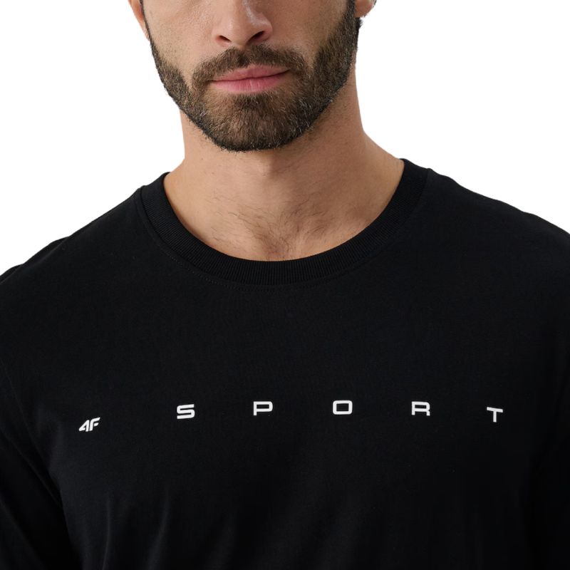 Men’s T-Shirt 4F M3575 Deep Black 4FWAW26TTSHM3575 20S