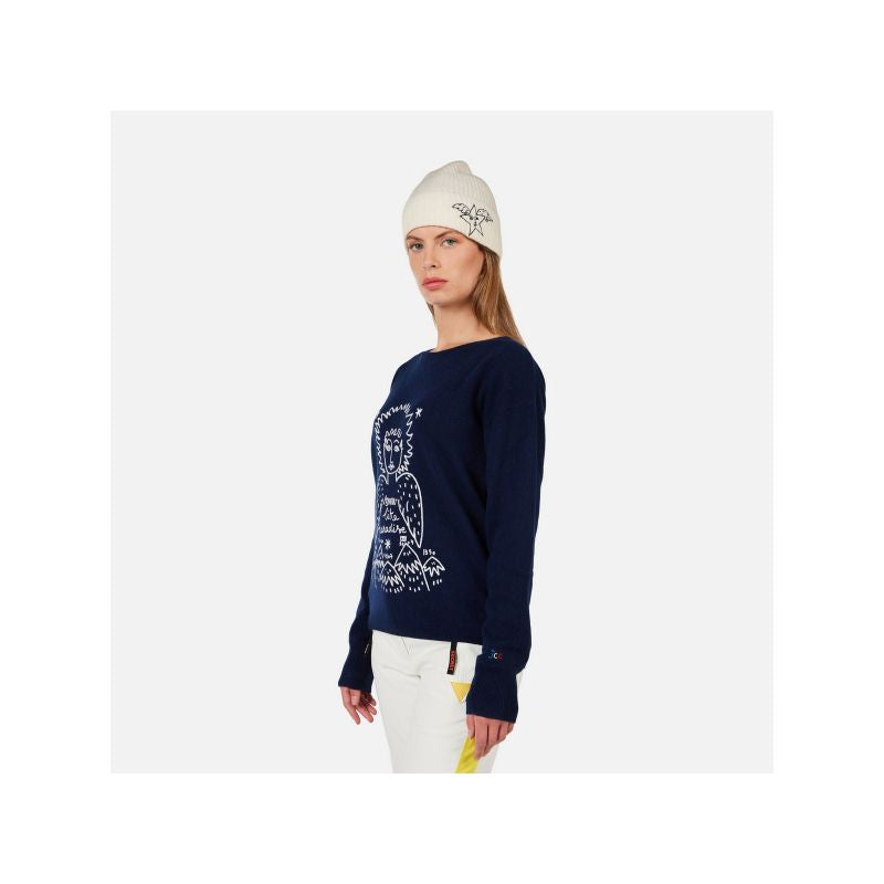 ROSSIGNOL W JCC SIGNAL RN women's sweater blue