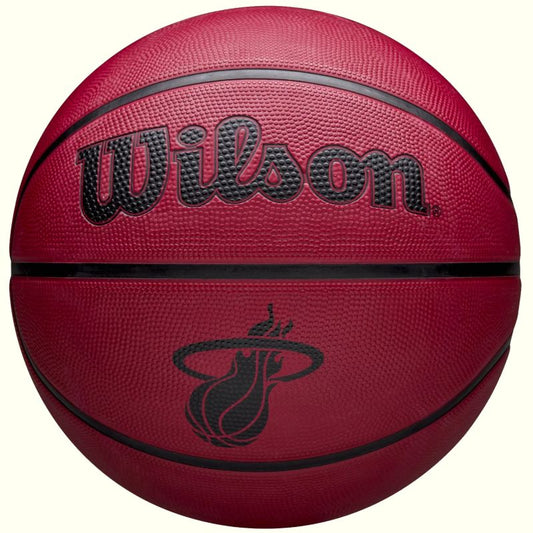Wilson NBA Team Tribute Solid Miami Heat Ball WZ4025416XB Basketball Ball Accessories/Balls/Basketball Your Sports Performance