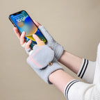 Women's/children's winter phone gloves - gray Hurtel
