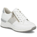 Women's sneakers with zipper, white, Rieker N4322-80 To be categorized Your Sports Performance