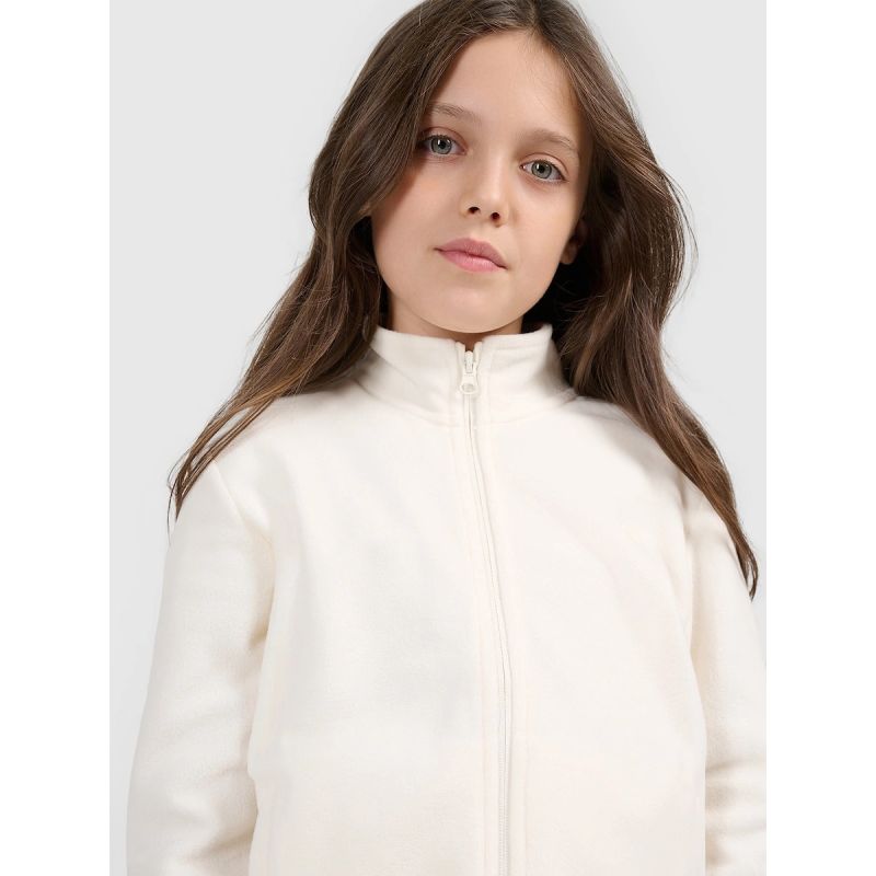 Regular fleece without hood for girls 4F 4FJRSS26TFLEF507-11S 4f