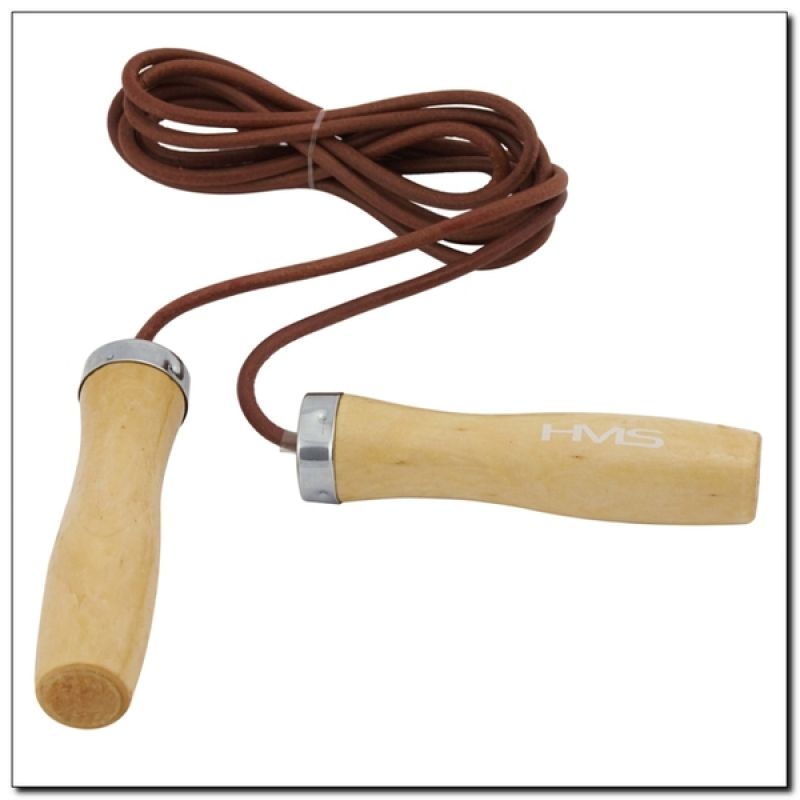 Leather skipping rope with a wooden handle HMS SK07 Accessories/Training equipment Your Sports Performance