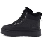 Women's black Big Star platform snow boots UU274167