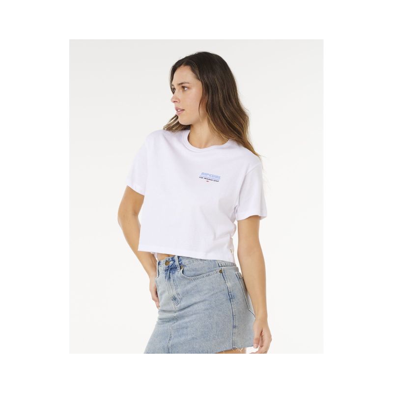 RIP CURL Hayley O Crop Tee Women's White