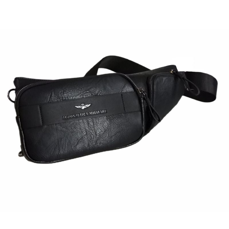 Aeronautica Militare Men's Sling Bag Black - AM-8483 Akcesoria i sprzęt koszykarski/Torby i plecaki Your Sports Performance
