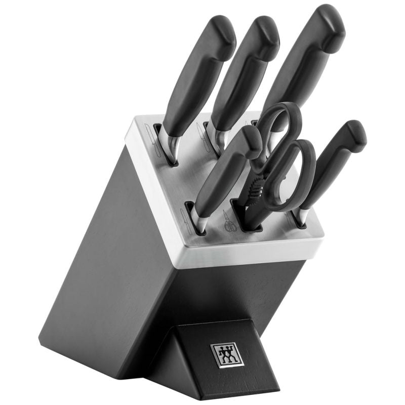 ZWILLING Four Star 35145-007-0 Self-Sharpening Knife Set, 7 Pieces, Black AGD - Produkty/Sztućce i przybory kuchenne Your Sports Performance