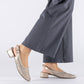 Women's metallic beige sandals Rieker 47078-90 Rieker