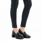 Women's black high-heeled moccasins Potocki SZ12783 To be categorized Your Sports Performance
