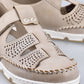 Rieker W RKR651 beige leather openwork shoes with velcro Footwear/Lifestyle/Rieker Your Sports Performance