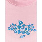 Girls' loose T-shirt with print 4F 4FJRSS26TTSHF4186-91A