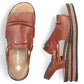 Comfortable women's wedge sandals, brown, Rieker 62962-22 Rieker
