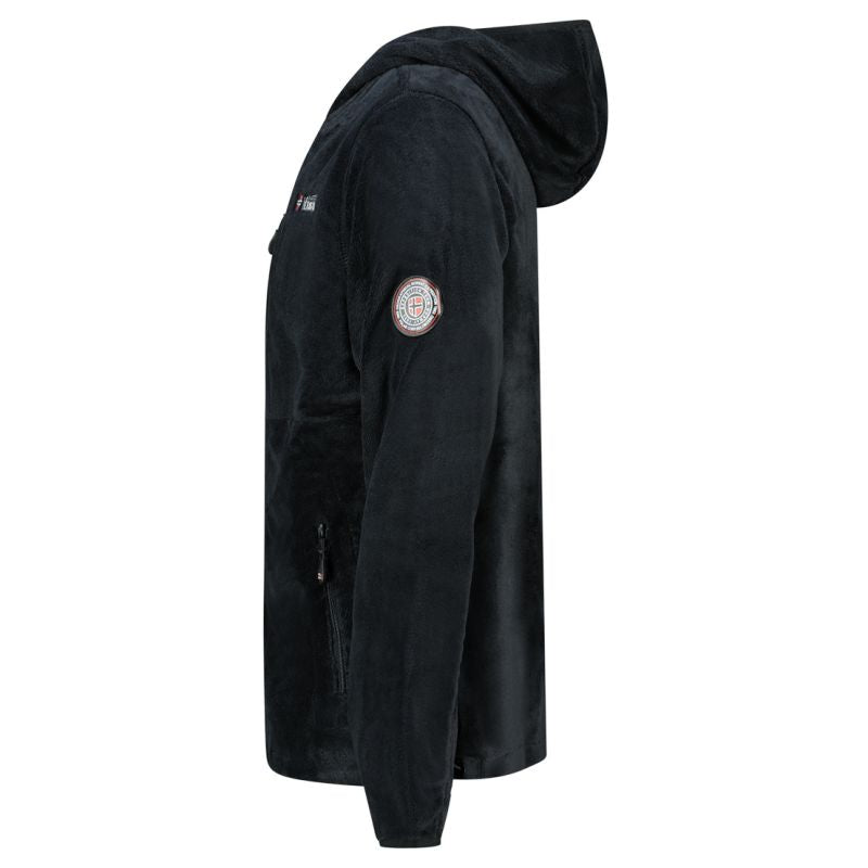 Men’s Fleece Pullover Geographical Norway UPLOAD HOOD BLACK DB MEN 224 (WY3383H/GN-BLACK)