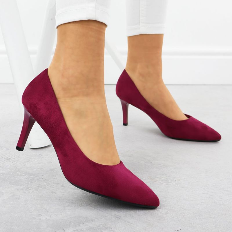 Women's fuchsia suede pumps, Sergio Leone 1336 Footwear Your Sports Performance