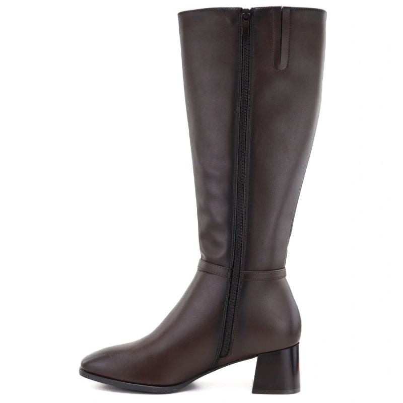 Women's brown leather high-heeled boots Sergio Leone KZ-31-S