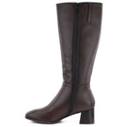 Women's brown leather high-heeled boots Sergio Leone KZ-31-S