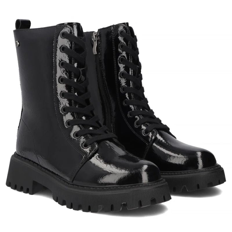 Women's patent leather ankle boots, black Filippo DBT8288