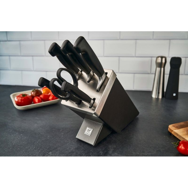 ZWILLING Four Star 35148-507-0 Self-Sharpening Knife Set, 7 Pieces, Gray AGD - Produkty/Sztućce i przybory kuchenne Your Sports Performance