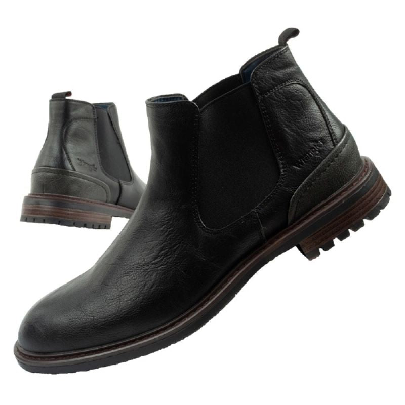 Wrangler Randy men's shoes Chelsea boots elegant fashionable slip-on black In preparation Your Sports Performance