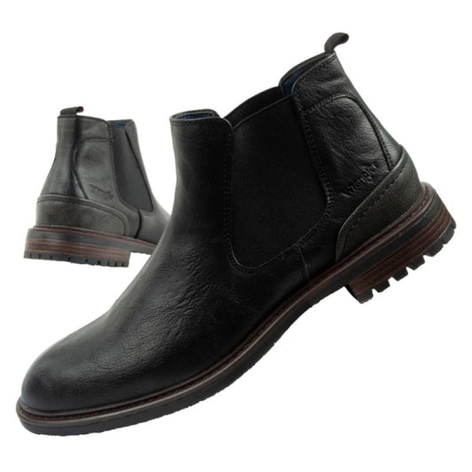Wrangler Randy men's shoes Chelsea boots elegant fashionable slip-on black In preparation Your Sports Performance