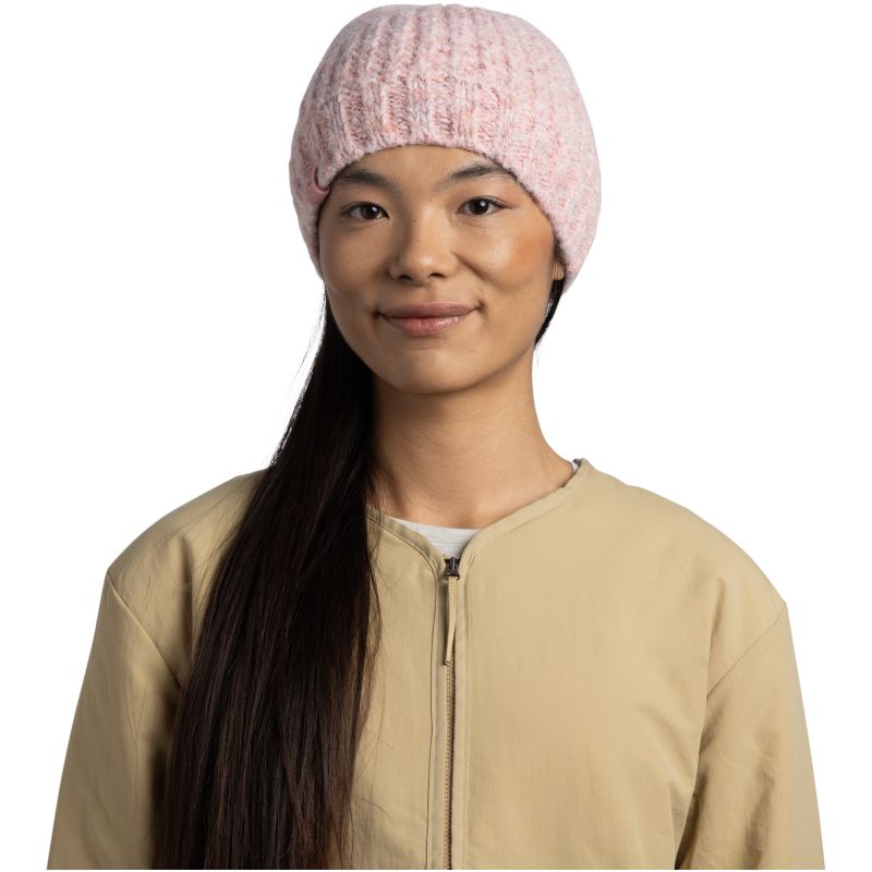 BUFF KNITTED & FLEECE BAND BEANIE DALIA PINK