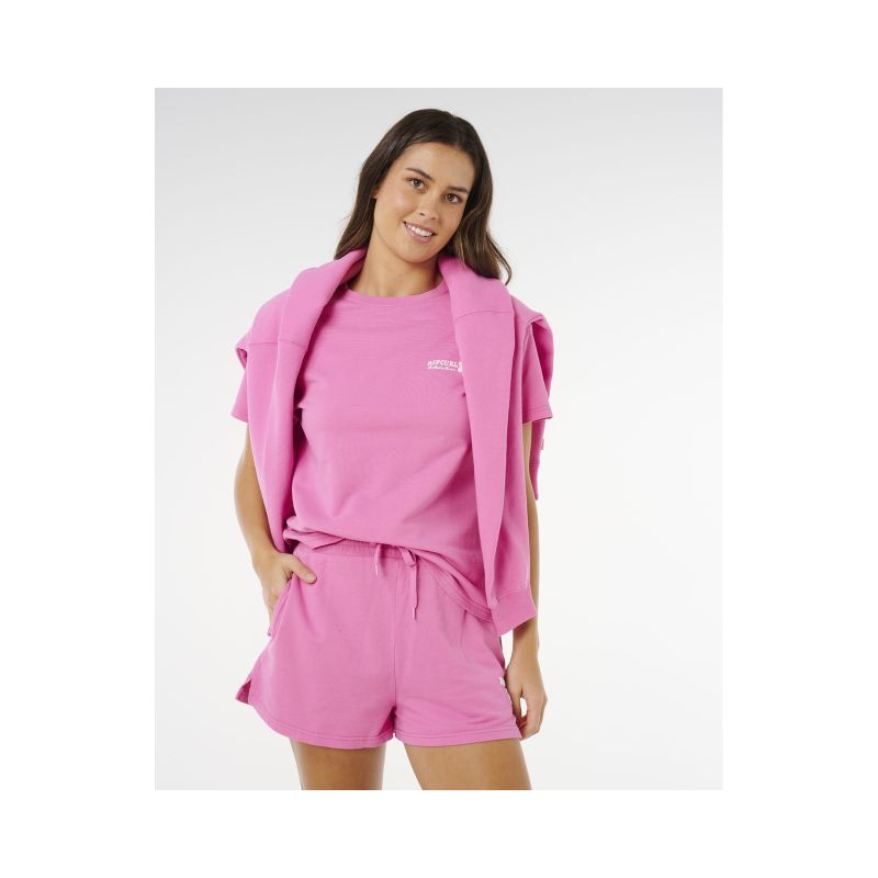 RIP CURL Surf Puff Party Pack Relaxed Pink Women's T-Shirt