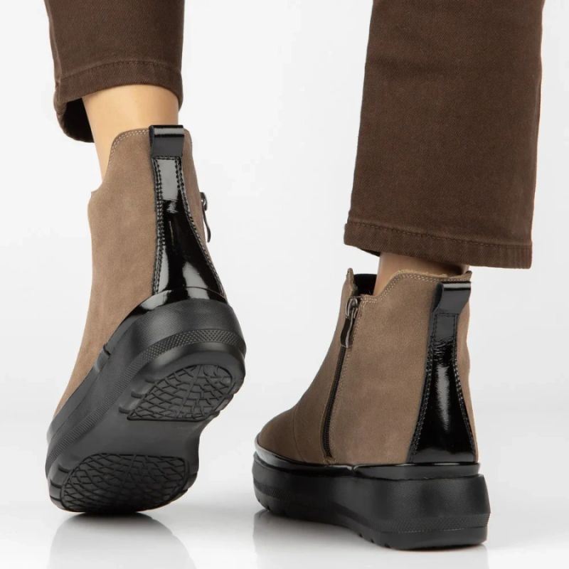 Women's beige platform ankle boots Filippo DBT8264