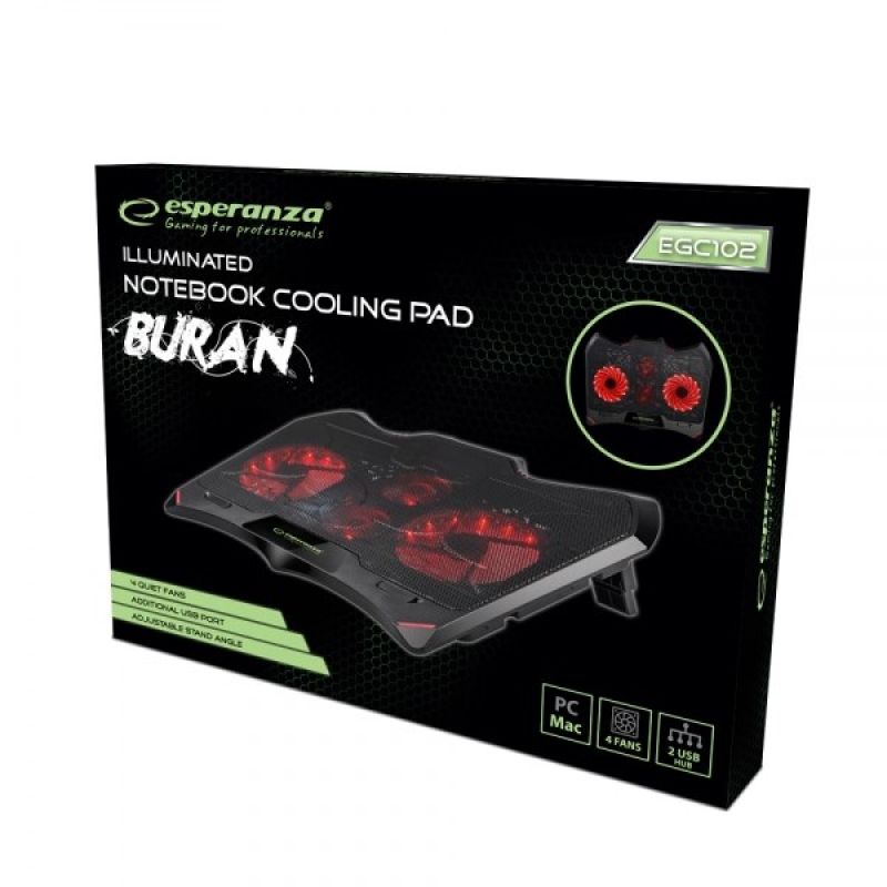 ESPERANZA GAMING COOLING STAND BURAN EGC102 Chłodzenie/Podstawki pod notebooki Your Sports Performance
