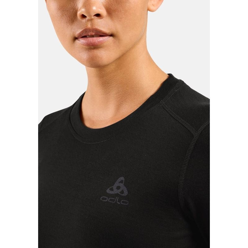 ODLO Merino 160 BL Top Crew Neck Women's T-Shirt L/S Size M Black Odzież militarna/Bielizna termoaktywna Your Sports Performance