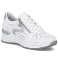 Women's leather wedge sneakers white Rieker N4340-80 To be categorized Your Sports Performance