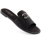 Comfortable flip-flops with rhinestones S.Barski W OLI258A, black Footwear/Lifestyle/S.Barski Your Sports Performance