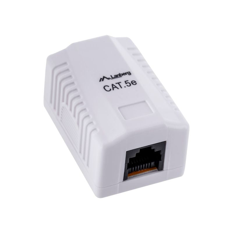 Lanberg OU5-0001-W surface-mounted socket (RJ-45; cat. 5e; UTP; white) Kable, gniazda i wtyki/Puszki wyposażone Your Sports Performance