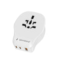 GEMBIRD UNIVERSAL TRAVEL ADAPTER 20W, WHITE Kable i adaptery/Adaptery, przejściówki Your Sports Performance